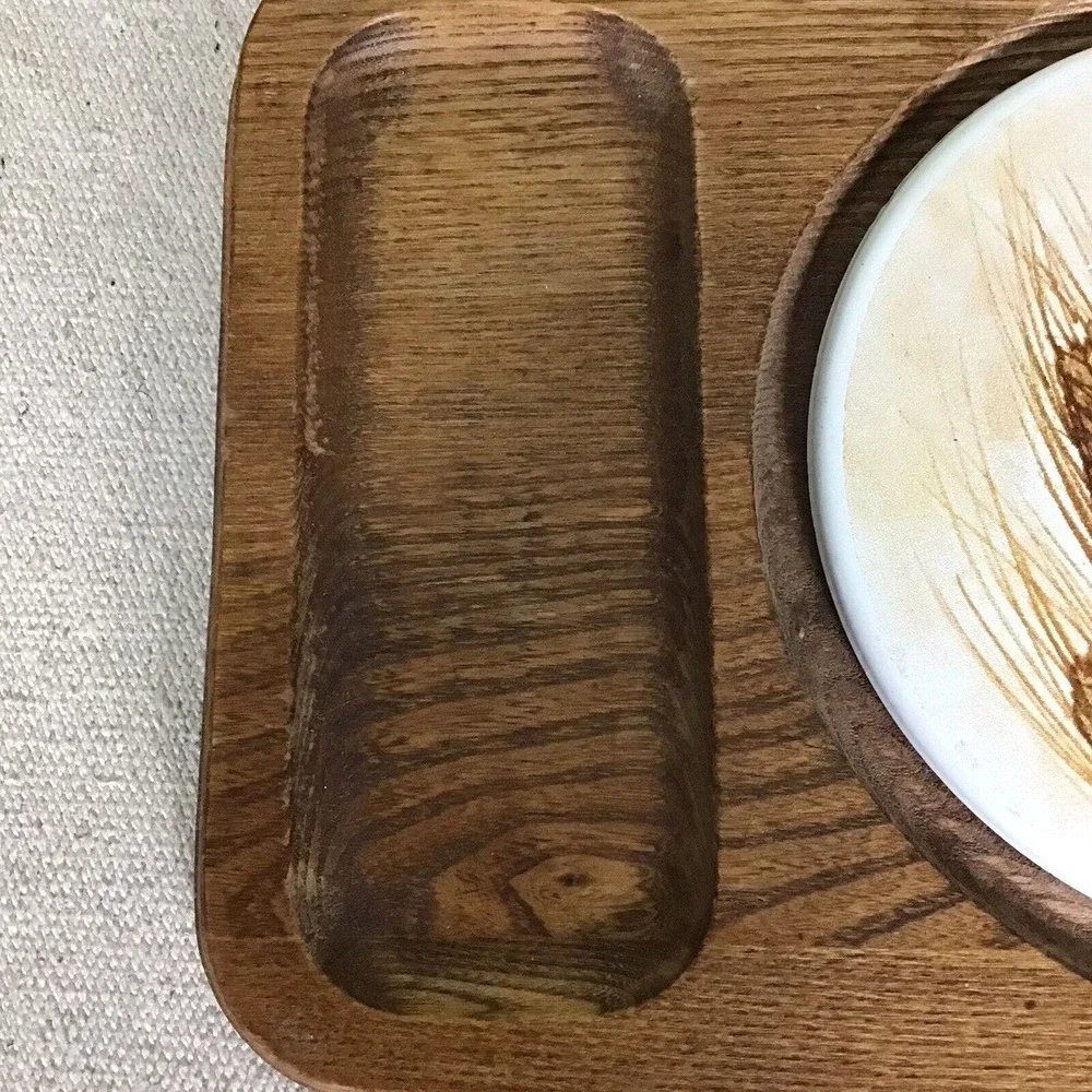 Vintage Goodwood Wood Cheese Cracker Serving tray